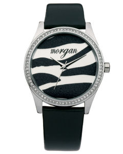 Morgan Zebra Face Bracelet Watch  - Black