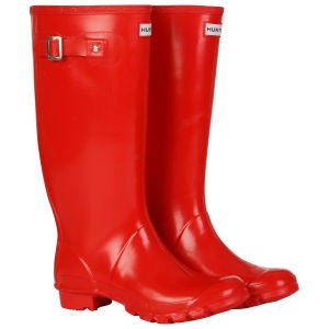 Hunter Women's Huntress Gloss Wellies - Pillar Box Red