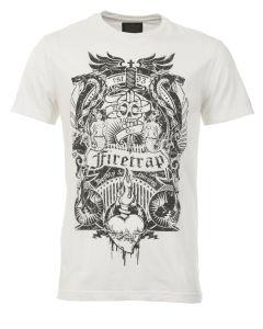Firetrap Men's Tattoo T-Shirt - White
