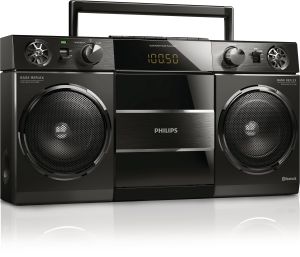 Philips OST690/10 Portable Bluetooth USB FM Radio Boombox - Black