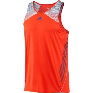 adidas Men's Adizero Singlet - Infrared/Blast Purple