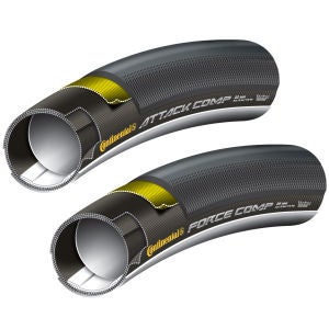 Continental GP Force Comp and Attack Comp Tubular Road Tire Set