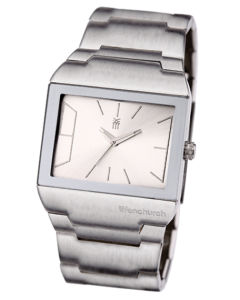 FENCHURCH RECTANGULAR CHUNKY LINK BRACELET STRAP WATCH