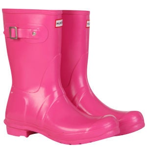 Hunter Women's Original Gloss Short Wellies - Fuchsia