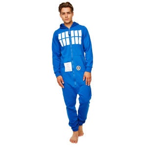 Doctor Who Men's Tardis Adult Jumpsuit - Blue
