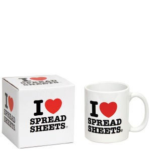 I Love Spreadsheets Mug
