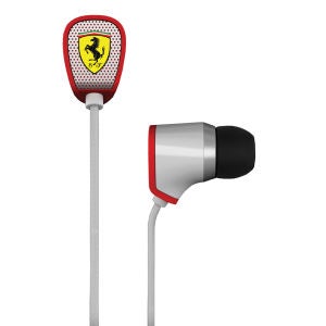 Ferrari Scuderia R100 Earphones by Logic3 (Includes Mic) - White