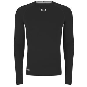 Under Armour Men's Heatgear Sonic Compression Long Sleeve T-Shirt - Black/White