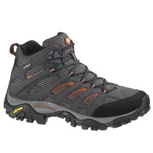 Merrell Men's Moab Mid Gore Tex Hiking Boots - Beluga Grey/Orange
