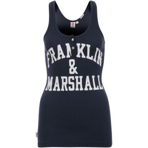 Franklin Marshall Women's Ribbed Vest Top - Navy