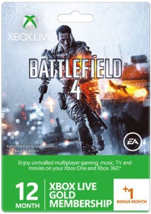 Xbox Live 12 Month Gold Membership + 1 Month Free (Battlefield 4 Packaging)
