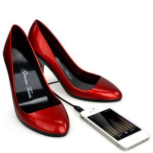 Stiletto Speaker Shoes - Gimme Tunes (Red)