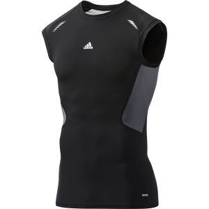 adidas Men's Techfit Preparation Sleeveless T-Shirt - Black