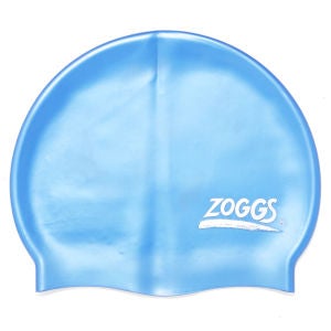 Zoggs Silicone Swimming Cap - Baby Blue