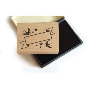 Lollipop Bookplate Stamp Set: Swallows