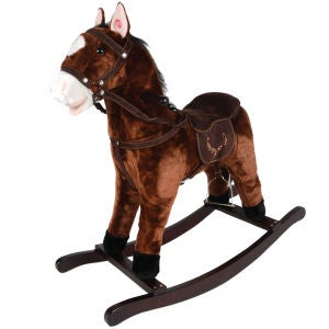 Deluxe Wooden Rocking Horse - Brown