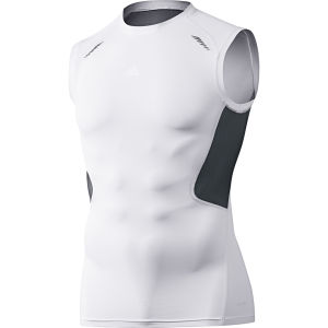adidas Men's Techfit Preparation Sleeveless T-Shirt - White