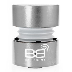 BassBoomz High Performance Portable Bluetooth Speaker - Silver