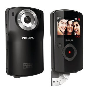 Philips CAM110BL HD Camcorder (1080p, 5 x Digital) - Black