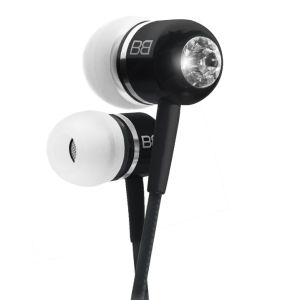 BassBuds Classics Collection Earphones with Swarovski Element - Black