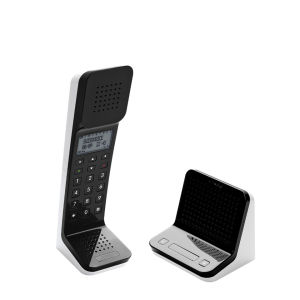 Swissvoice L7 Cordless Digital Designer Telephone with stand alone Answer Machine and Intercom Base - Black