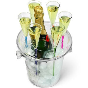 Acrylic Champagne Bucket and Flute Set