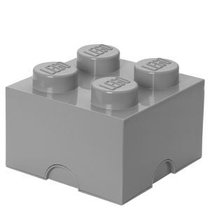 LEGO Storage Brick Box 4 - Medium Stone Grey