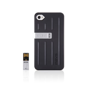 Veho SAEM S7 iPhone Case with Integrated 8GB USB Pen Drive - for iPhone 4/4S - Black
