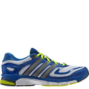 adidas Men's Response Cushion 22 Running Shoe - White/Tech Silver Met/Blue Beauty