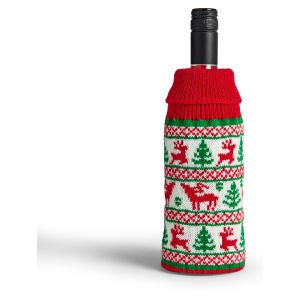 Festive Christmas Jumper Wine Wollies
