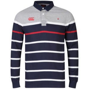 Canterbury Men's England Lifestyle Rugby Long Sleeve Jersey - Navy/White/Red