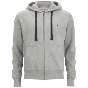 Original Penguin Men's Zip Through Hoody - Rain Heather