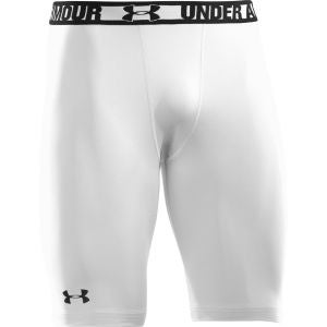 Under Armour Men's Heatgear Sonic Long Compression Shorts - White