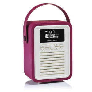 View Quest Retro Mini Bluetooth DAB+ Radio - Deep Purple