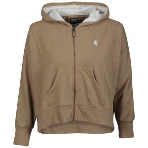 Soul Cal Women's Batwing Hooded Zip - Golden Tan