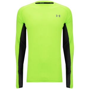 Under Armour Men's Heatgear Flyweight Long Sleeve Running T-Shirt - Hyper Green/Reflective