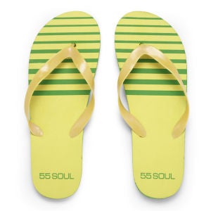 55 Soul Men's Flip Flops - Yellow