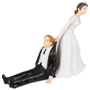 Reluctant Groom Cake Topper