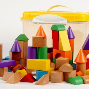 Tidlo 100 Wooden Blocks In a Tub