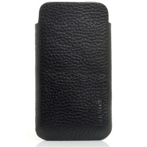 Knomo Black Leather iPhone 4 Slim Case