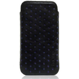 Knomo Blue Perforated Leather iPhone 4 Slim Case