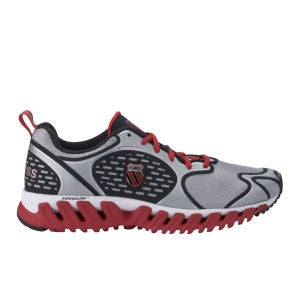 K-Swiss Men's Blade-Max Glide Running Shoe - Silver/Black/Fiery Red