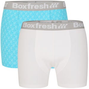 Boxfresh Men's Two Pack Boxers - Blue/White
