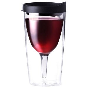 Vino2Go Portable Wine Cup - Black
