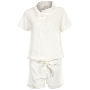 Chloe Women's Double Button Playsuit - White