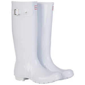 Hunter Women's Original Tall Gloss Wellies - Ice White