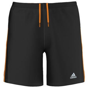 adidas Men's Response 7 Inch Running Shorts - Black/Solar Zest