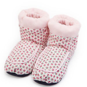 Hot Boots beheizbare Schuhe, Vintage rosa Blumenmuster