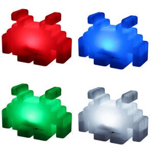 50Fifty Space Invaders Colour Changing Lamp - Multi