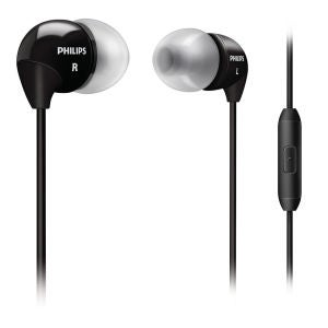 Philips SHE3595BK/28 Earphones with Dynamic Bass and Mic - Black